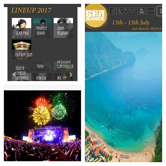 13-15 July - Sea Dance Festival comes to Montenegro! Only 15min drive from Villa Mima, Kotor 👏
_
#music #festival #fatboyslim #seanpaul #johnnewman #sea #sand #beach #europe #montenegro #budva #jazbeach