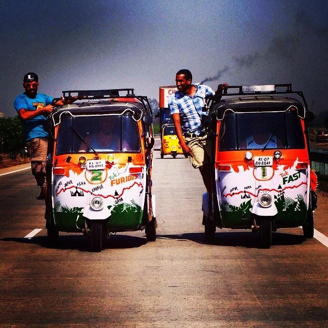 Tucking about on the road from Agra to Varanasi, India