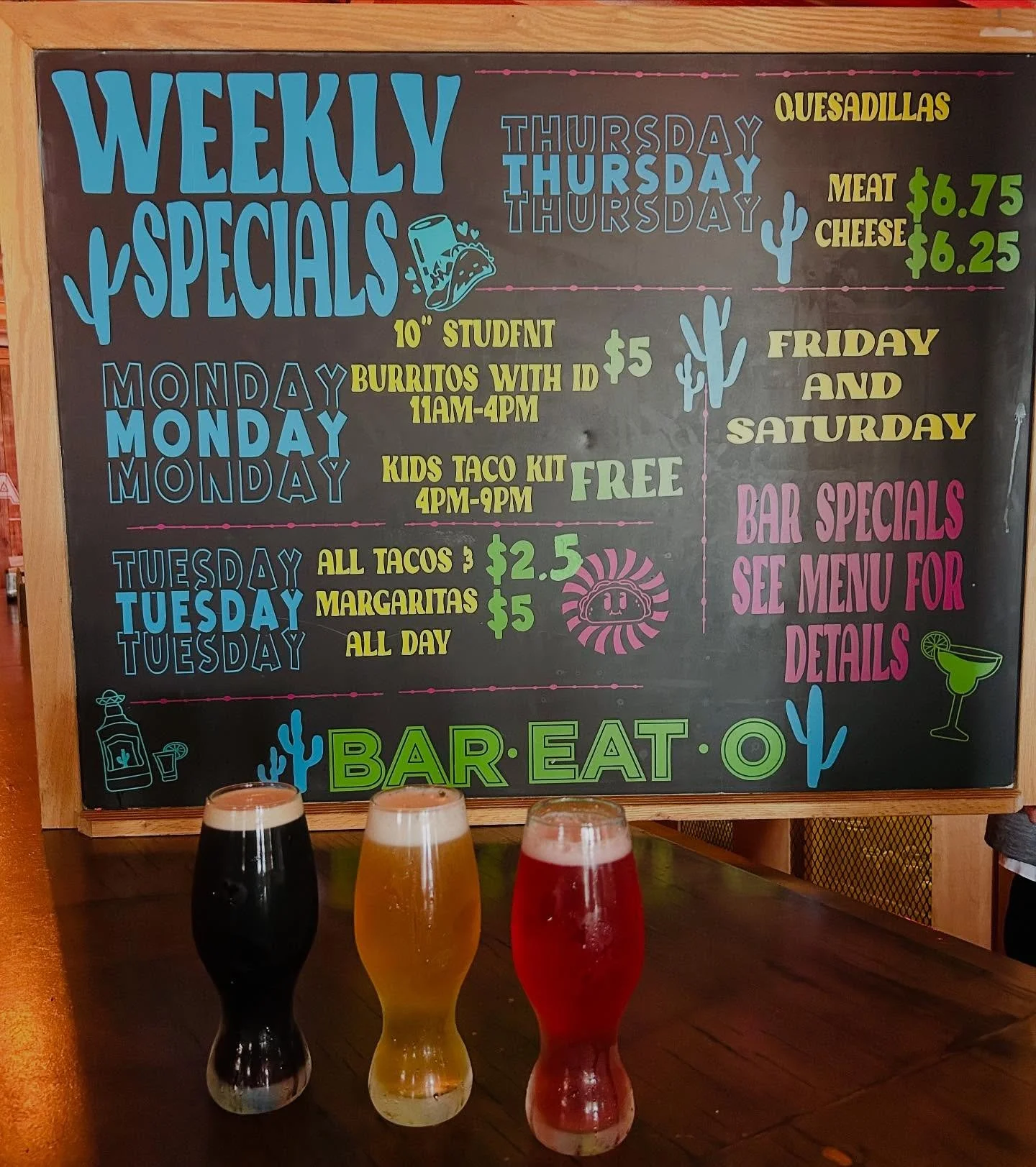 Another week in the books! This week was a bit of a hot one again so stop in and cool off with one of our draft beers or house cocktails! 

We are also prepping staff for the upcoming school year! If you&rsquo;d like to join our team for the 2025-202