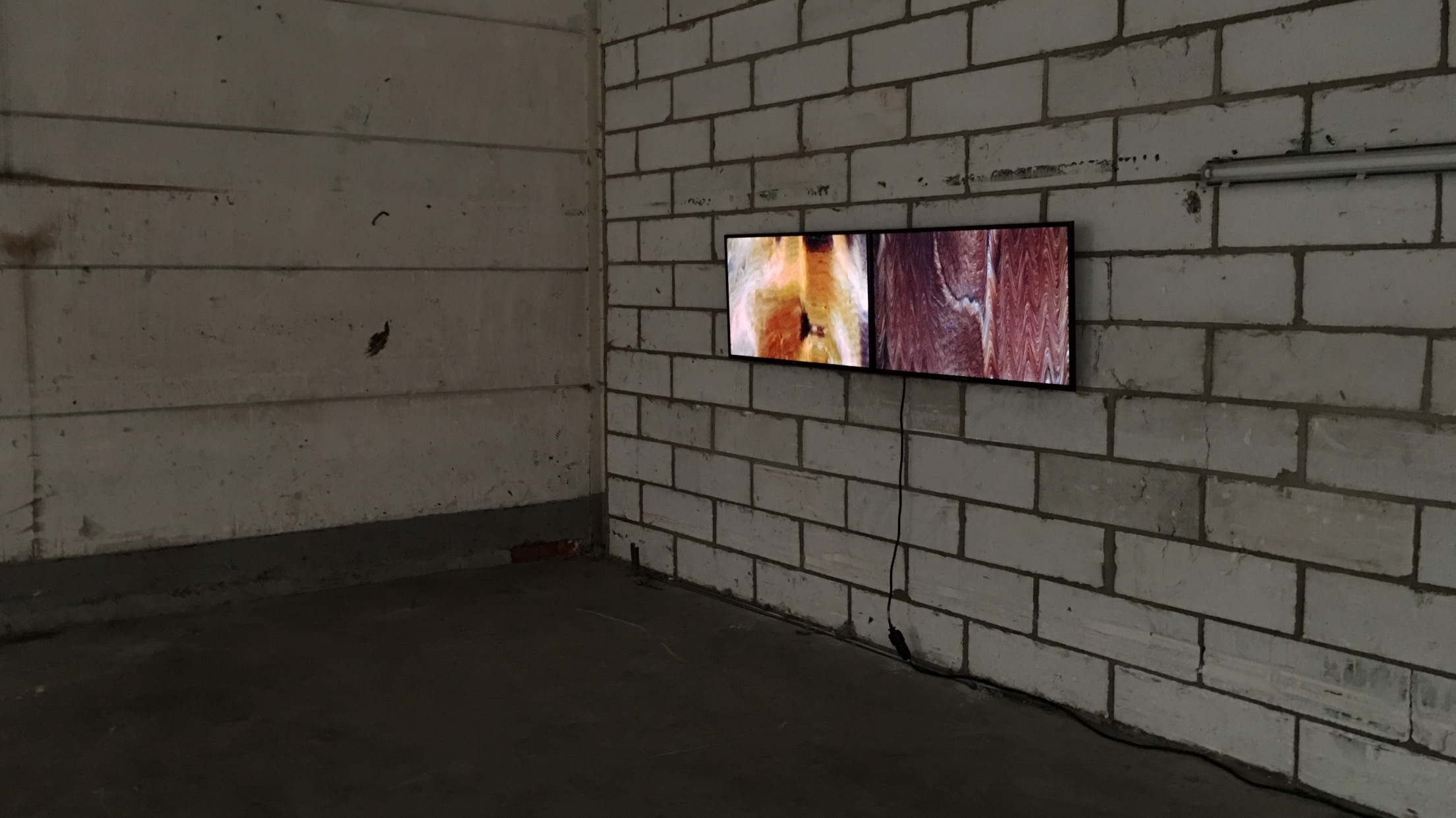 Fausse Fourrure , Steina Zooeydóttir and Lima drib, video on 2 screens, Tyber.nv, Menen 2016