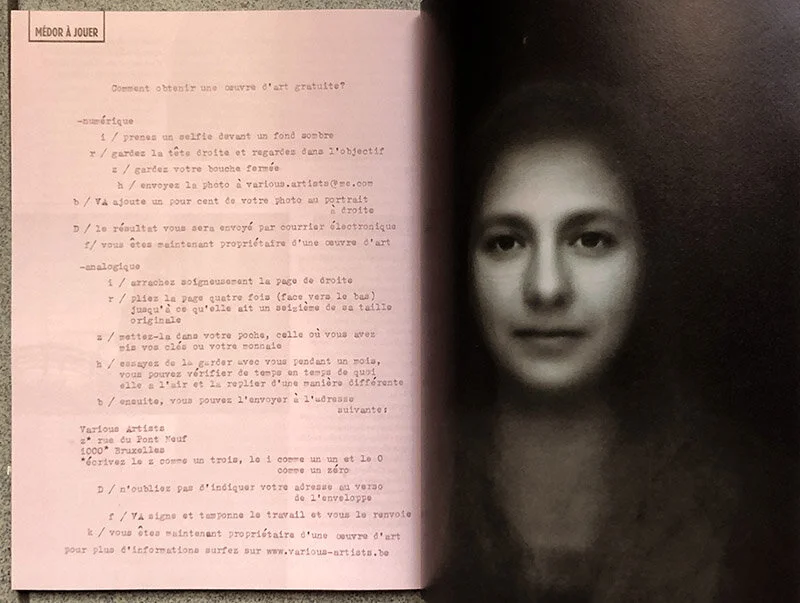 Various Artists, AllhiheyAll (1984), '“Comment obtenir un oeuvre d’art gratuite?”, Médor #15, June 2019