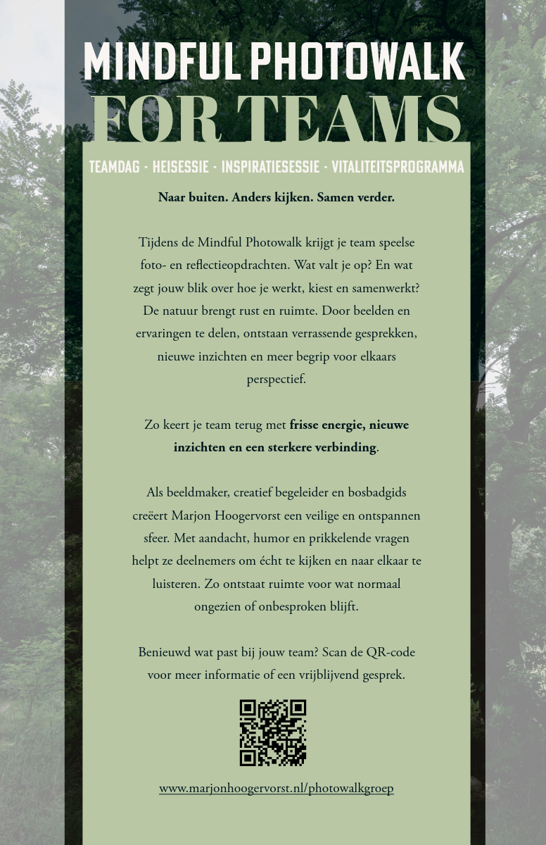 Mindful Photowalks voor teams