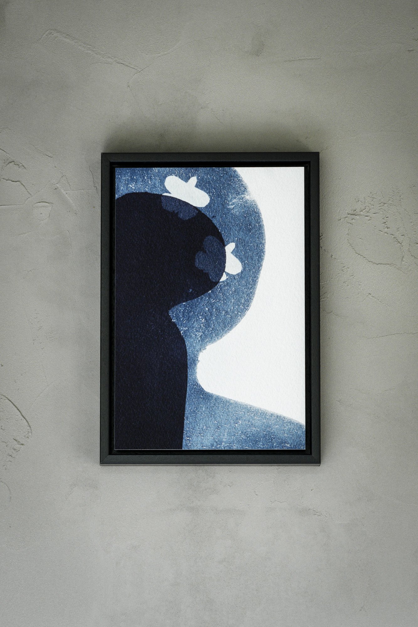 Fine Art Print of Cyanotype original - 20x30 - Framed