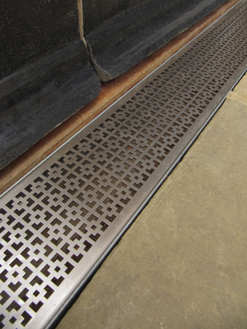 Mosaic Stainless Steel Drainage Channel.
