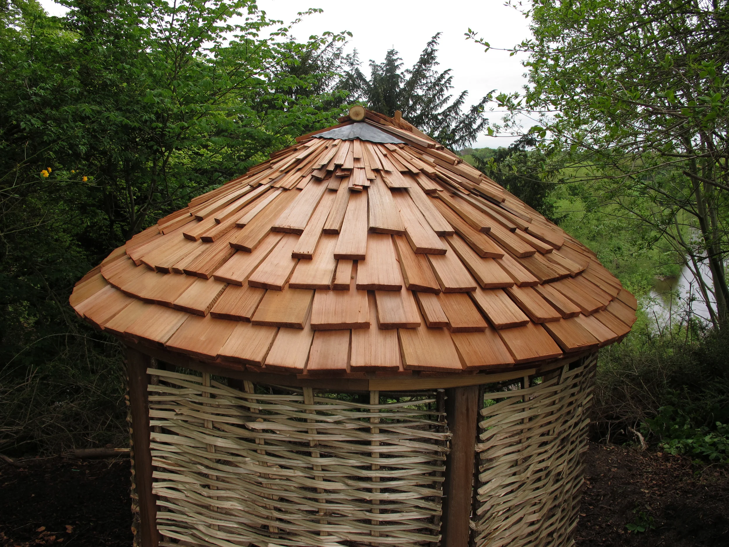 Image of Rustic arbour made from reclaimed wood