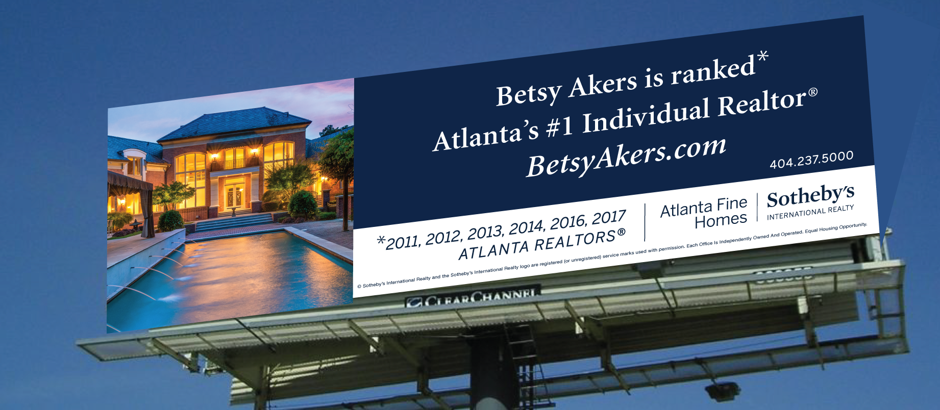 Seen here is a digital billboard. Several people approached the Akers with positive comments about seeing this billboard. We managed this and all media buys.