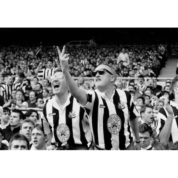 CHRIS STEELE-PERKINS Newcastle Fans Abuse the Referee on view at Jesmond Dene House Black and white photograph £485 Framed ENQUIRE
