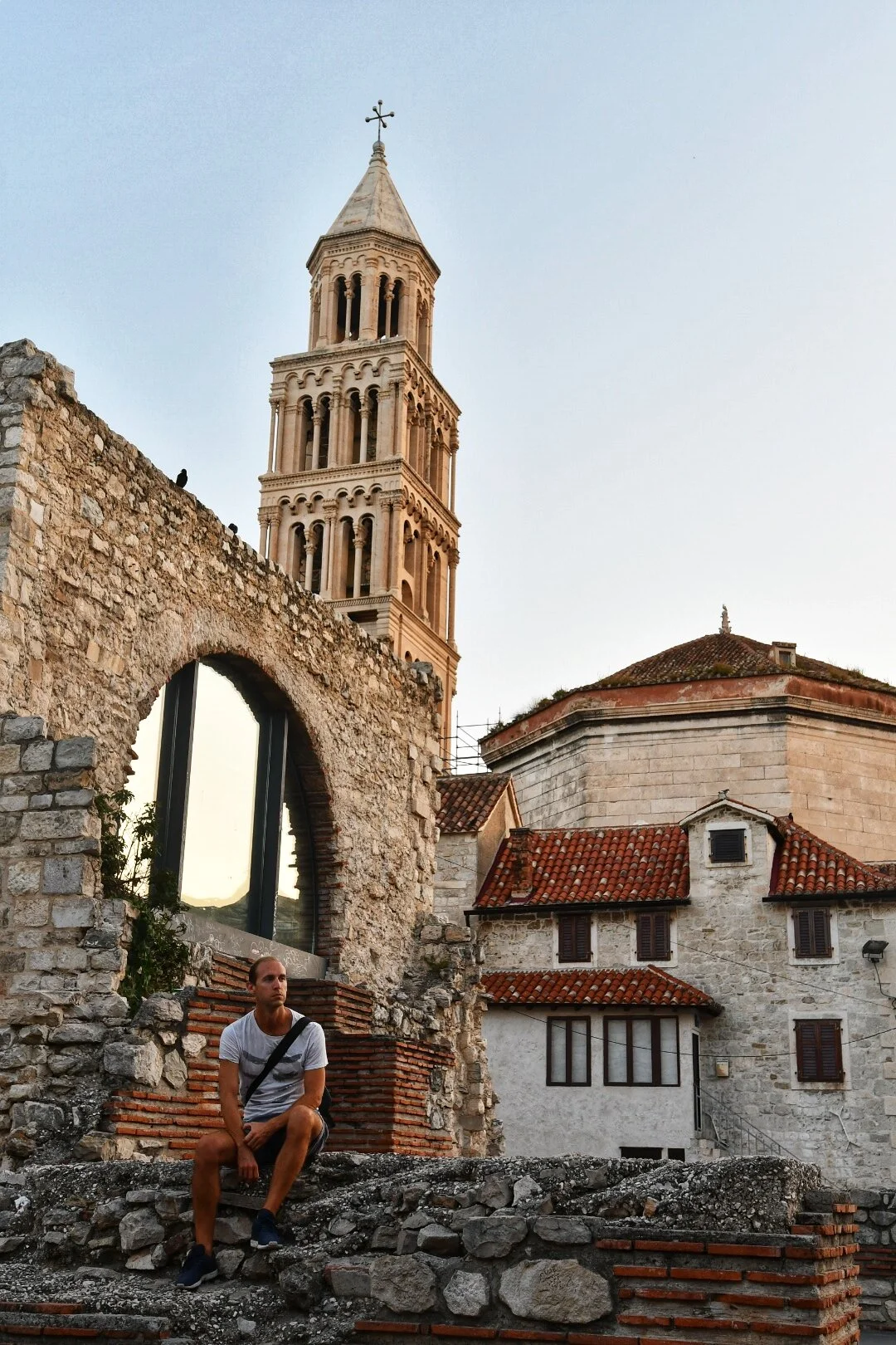 I restene av Diokletians palass i Split