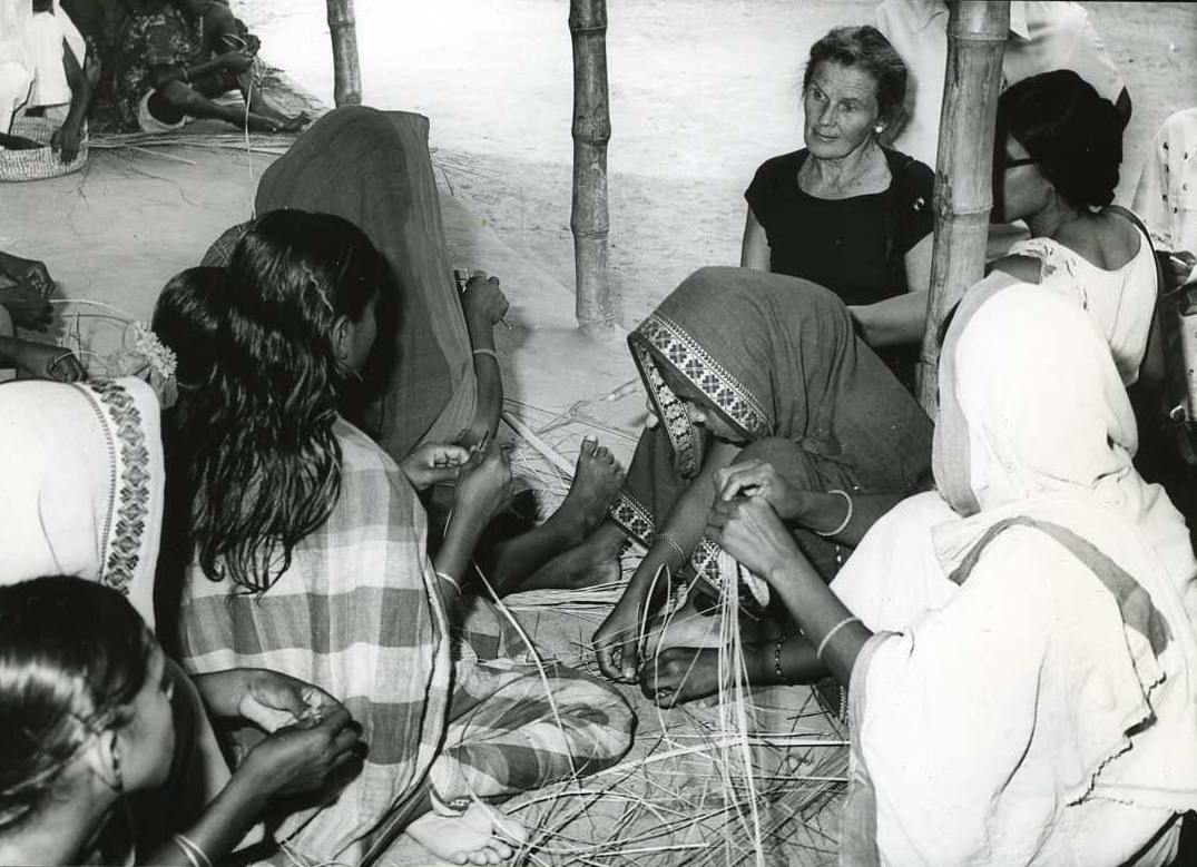 Margaret McNamara on a trip to Bangladesh in 1976.