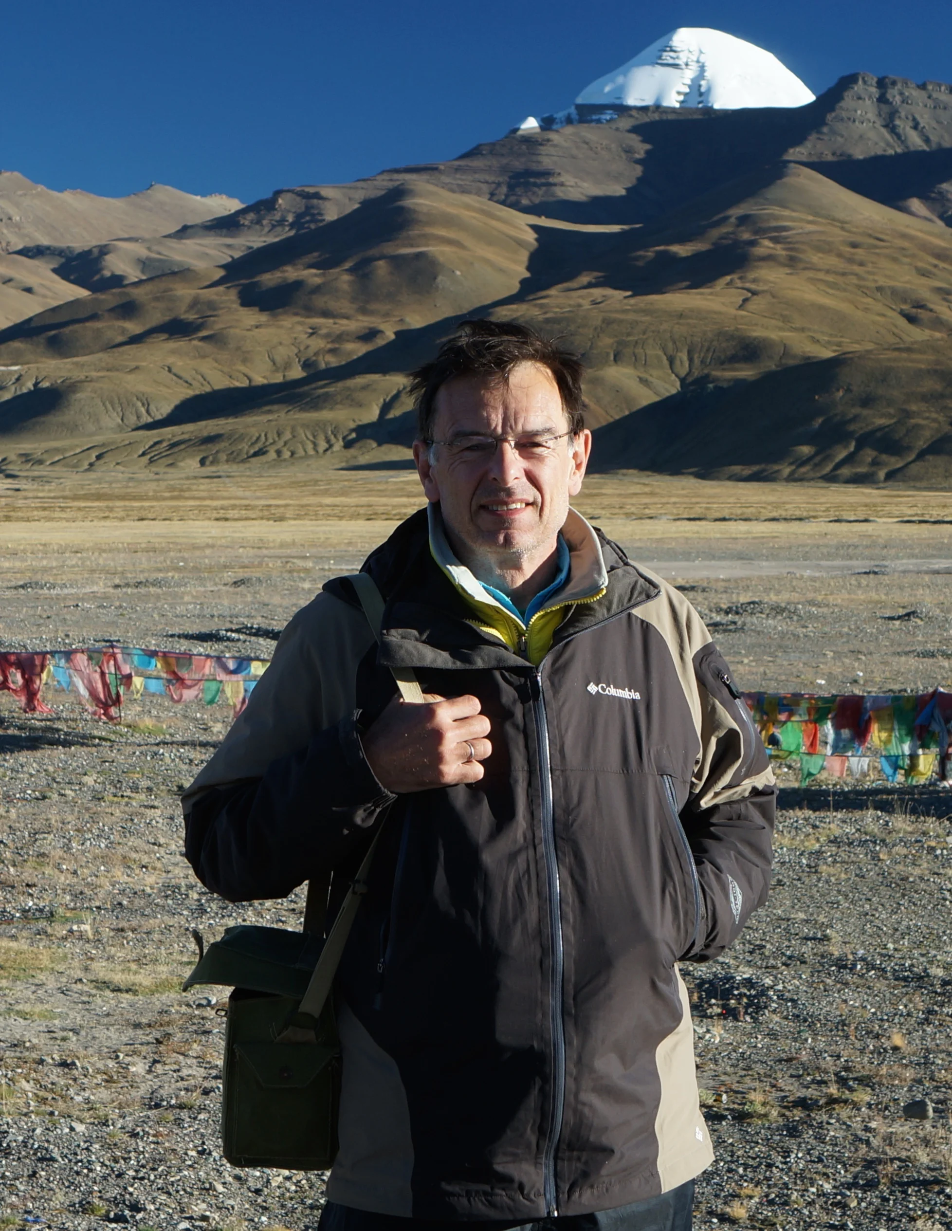 Colin Warren hiking in Tibet