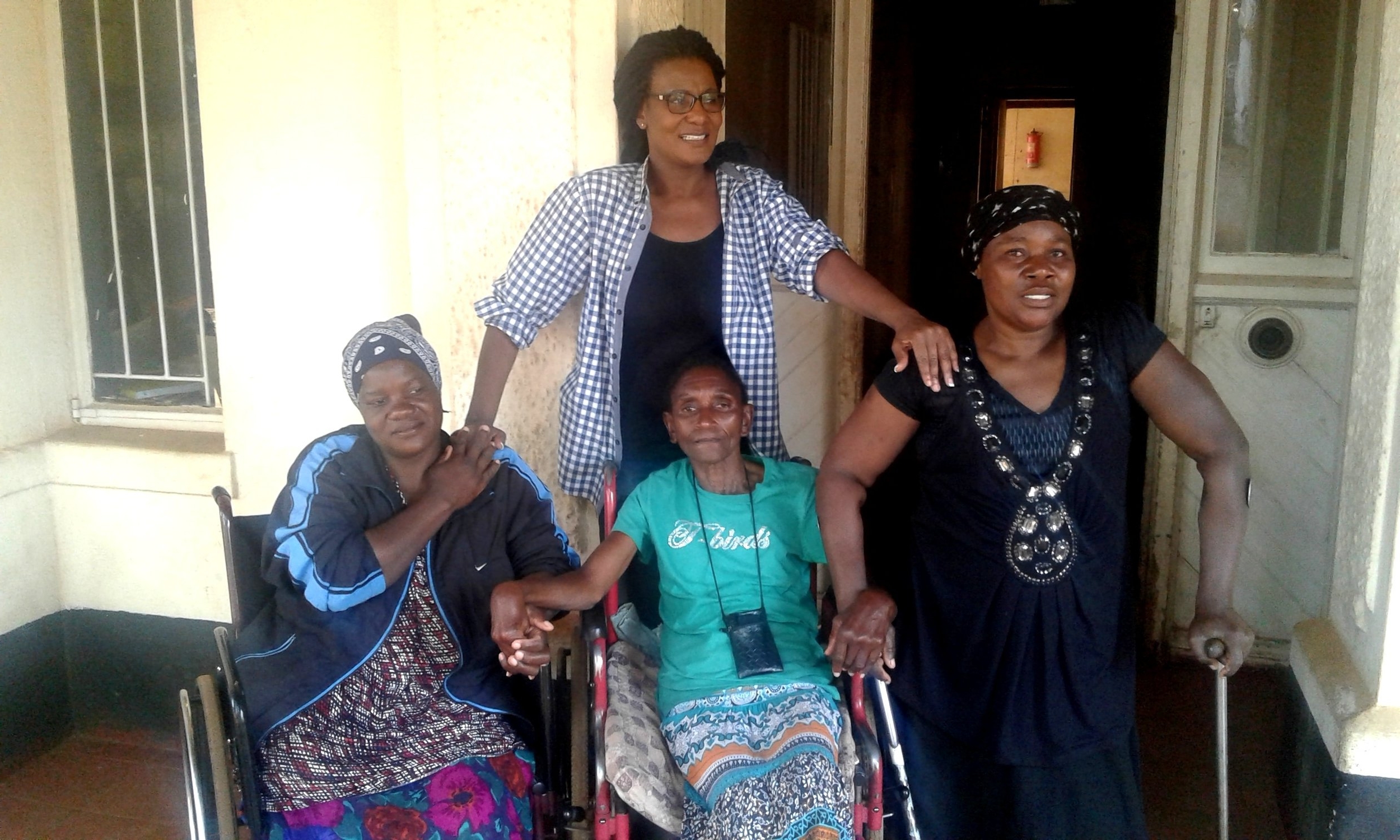 Dr Christine Peta with disabled women soon after a focus group discussion on sexual and reproductive health