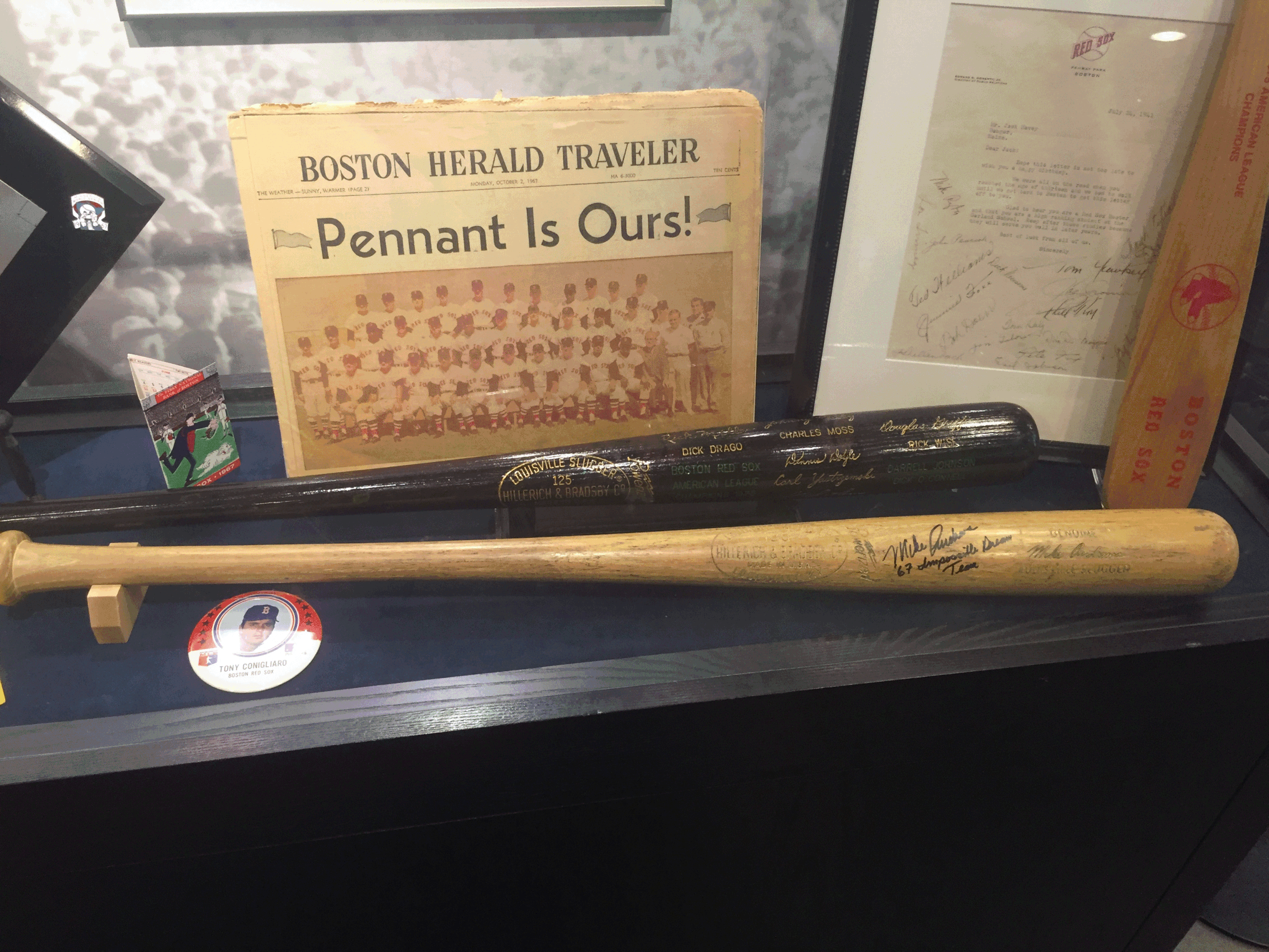 1967 Display With Andrews Bat