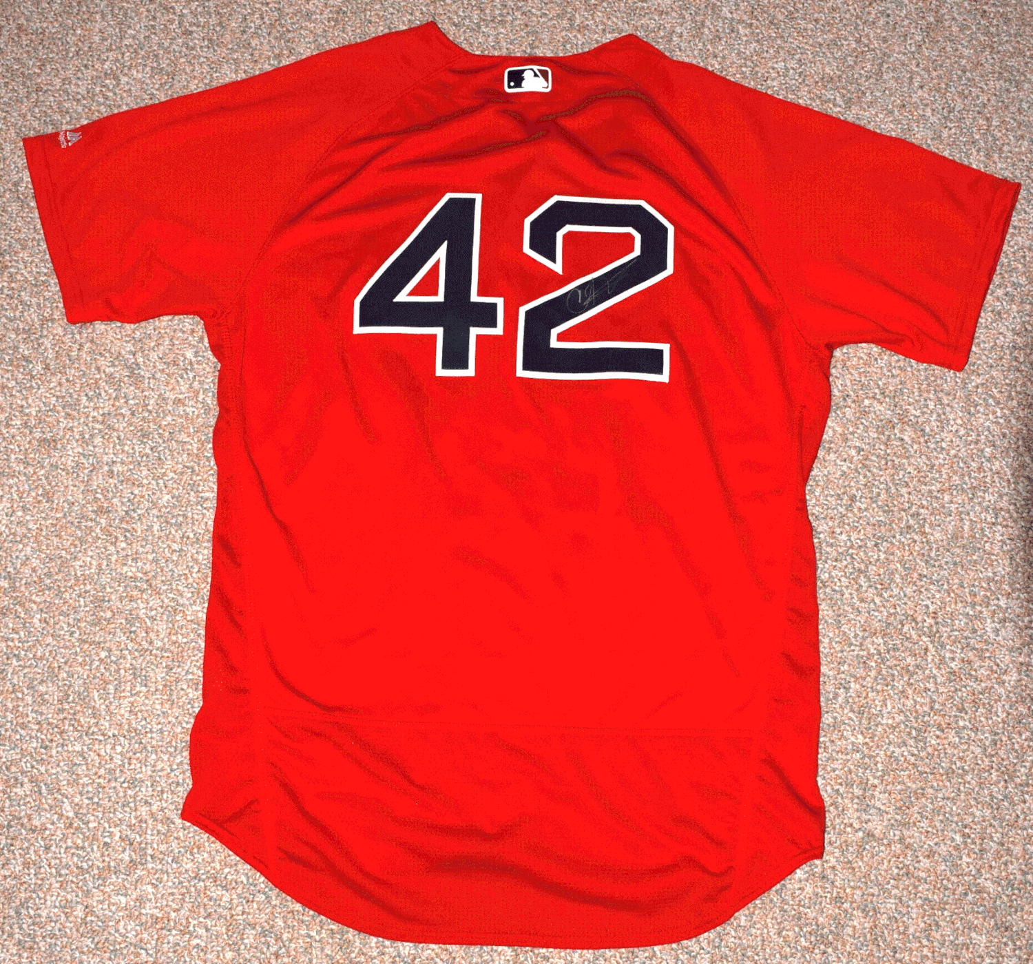 Christian Vazquez Game-Used June 18, 2017 Road Jersey