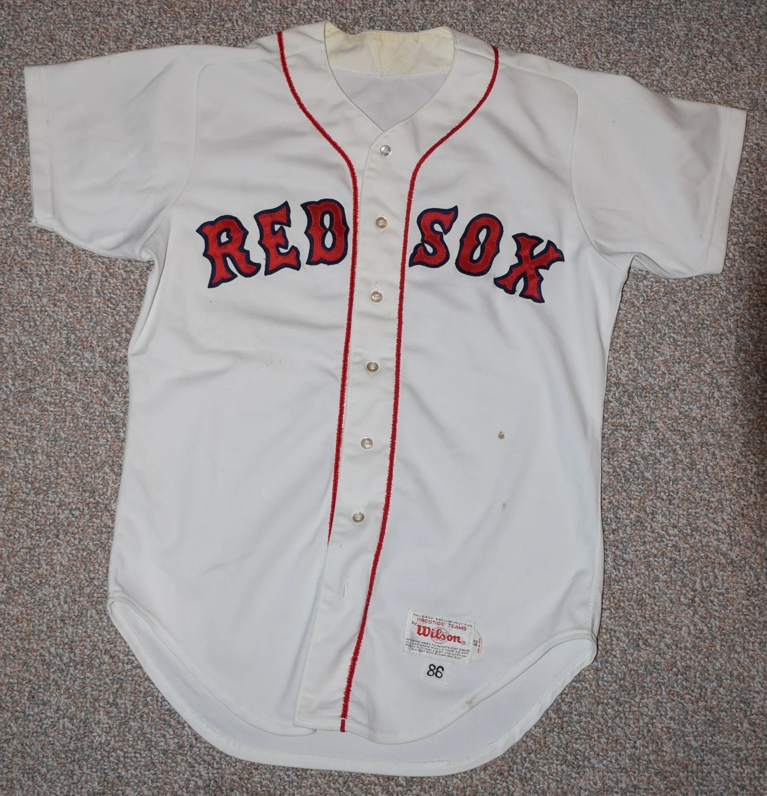 John Marzano Game Used 1987 Home Jersey