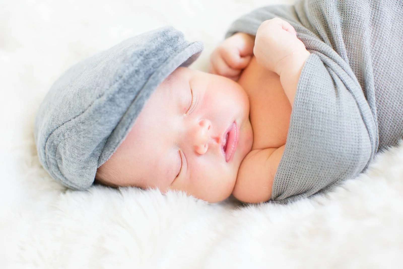 Sleeping newborn photographed in Norman Oklahoma