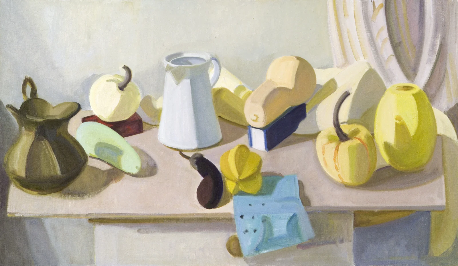 Blue Napkin, oil on canvas, 22"x37"