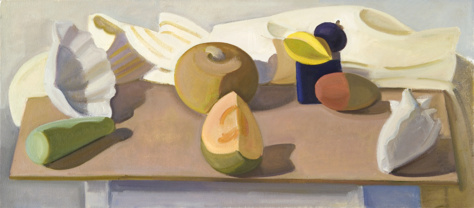   Shell Upstage , 2002, oil on canvas (framed),&nbsp;16" x 36", $2,500 