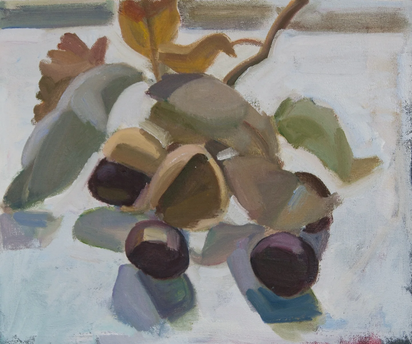 Chestnut Branch, oil on canvas, 10" x 12"