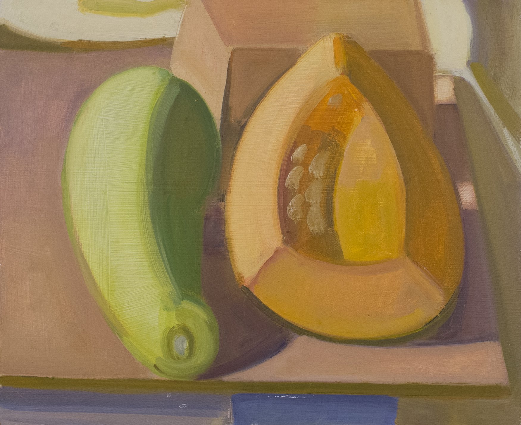   Bottle Gourd, Fruit Box , c. 2005, oil/panel, 10 x 12 in. (Private collection) 