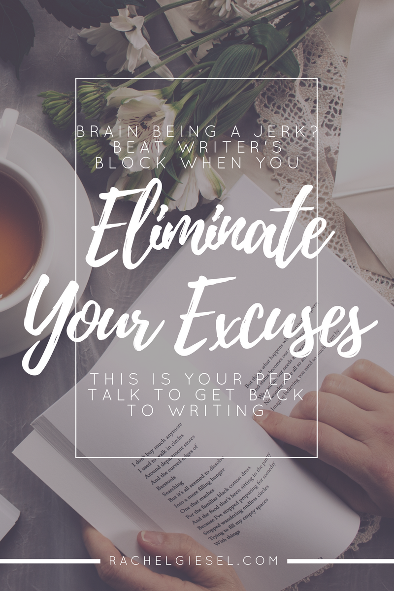 Are you making excuses to put off your writing? Are you saying things like, "I'm too tired / too busy / too hungover / don't know what to write?" Well, quit it. Excuses like that are not doing anybody any good. Beat those negative thoughts and beat writer's block once and for all.