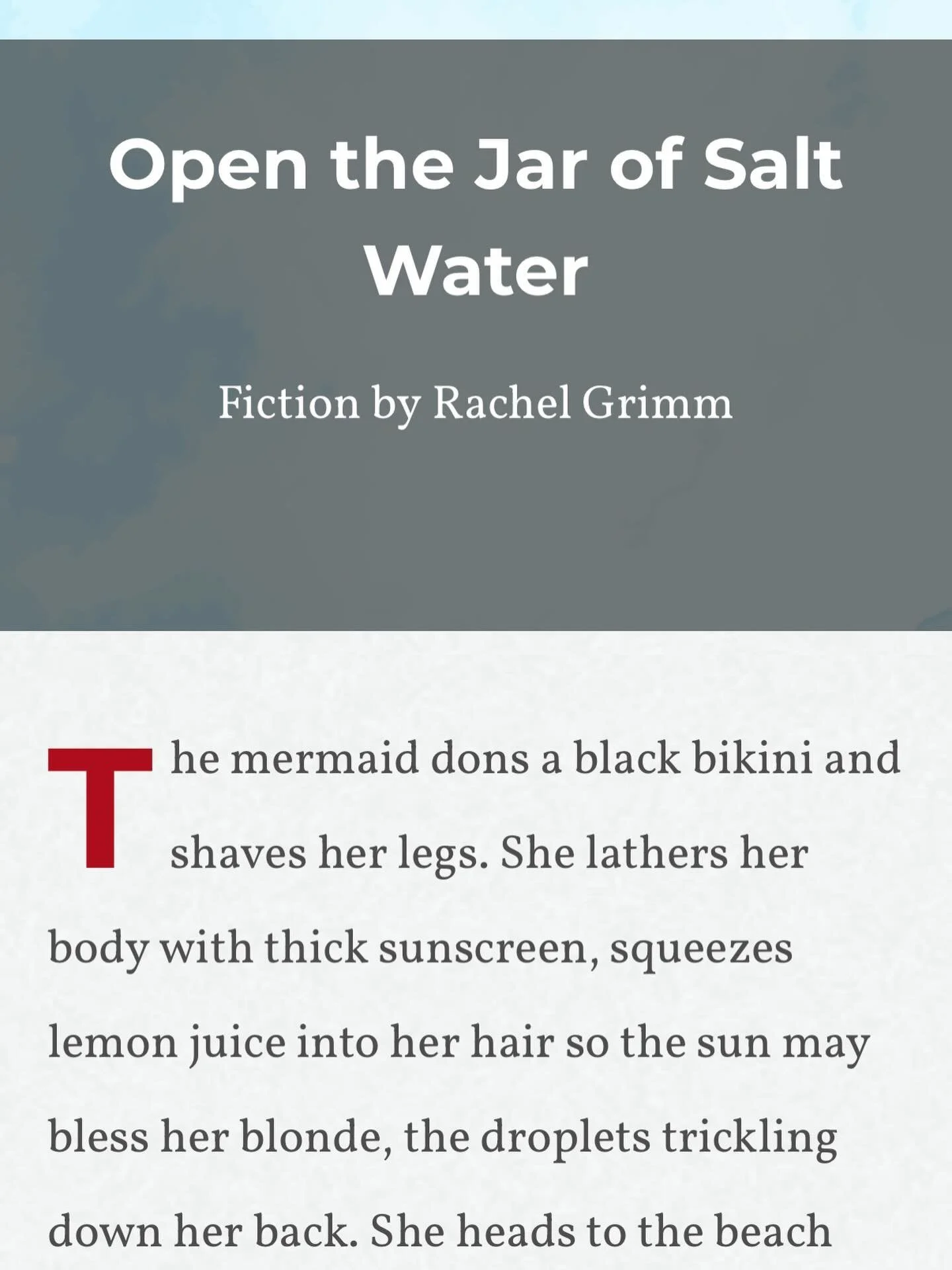 So happy and honored to have this story published in @osuthejournal ❤️