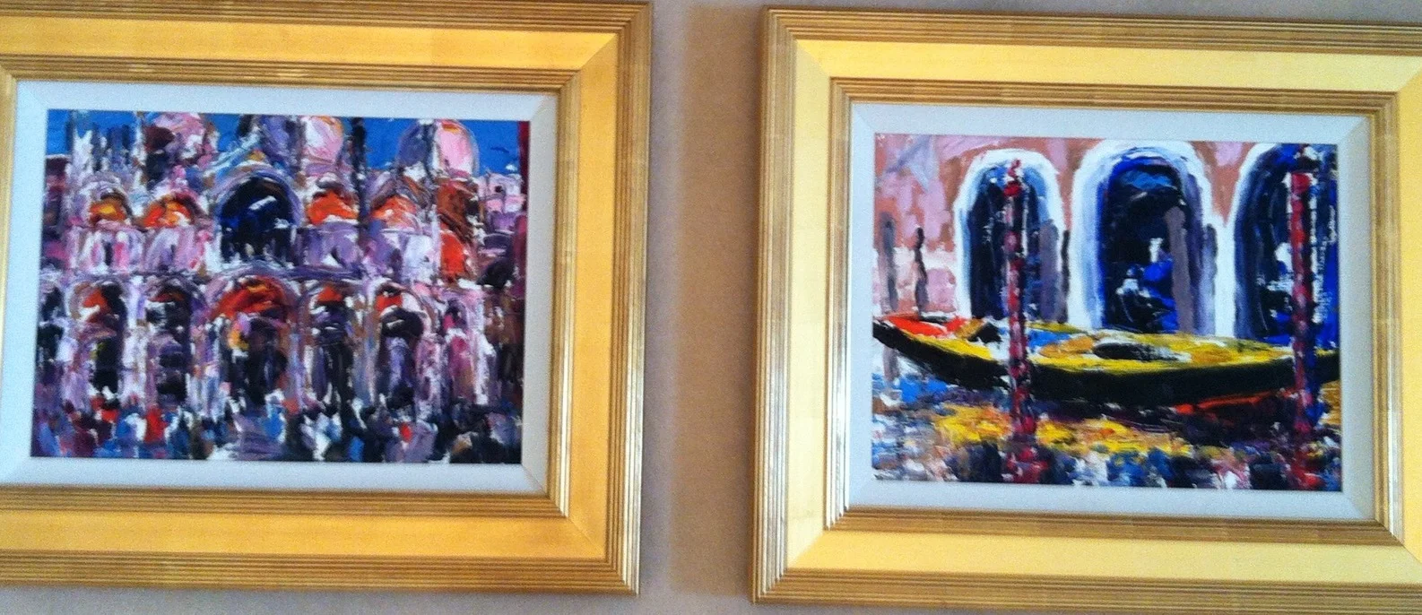  The painting on the left is by another artist. My client commissioned me to paint three accompanying Venetian views. 