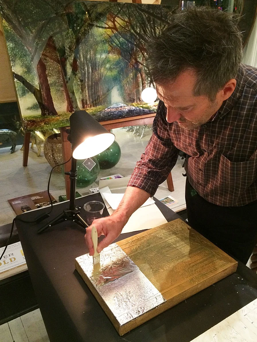 Applying the Aluminum Foil | Oil Paintings | St. Claire Art