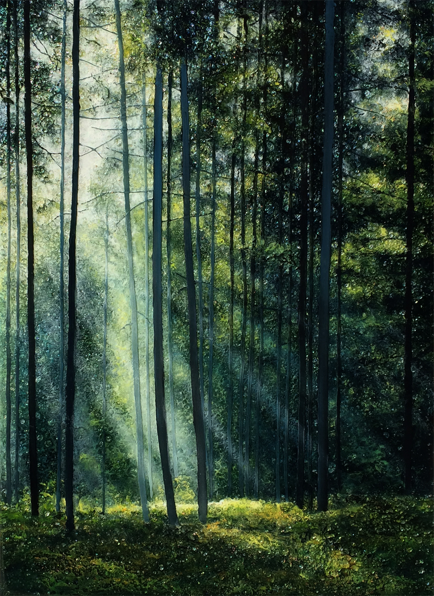 "Daybreak in the Pines" (22" x 14")