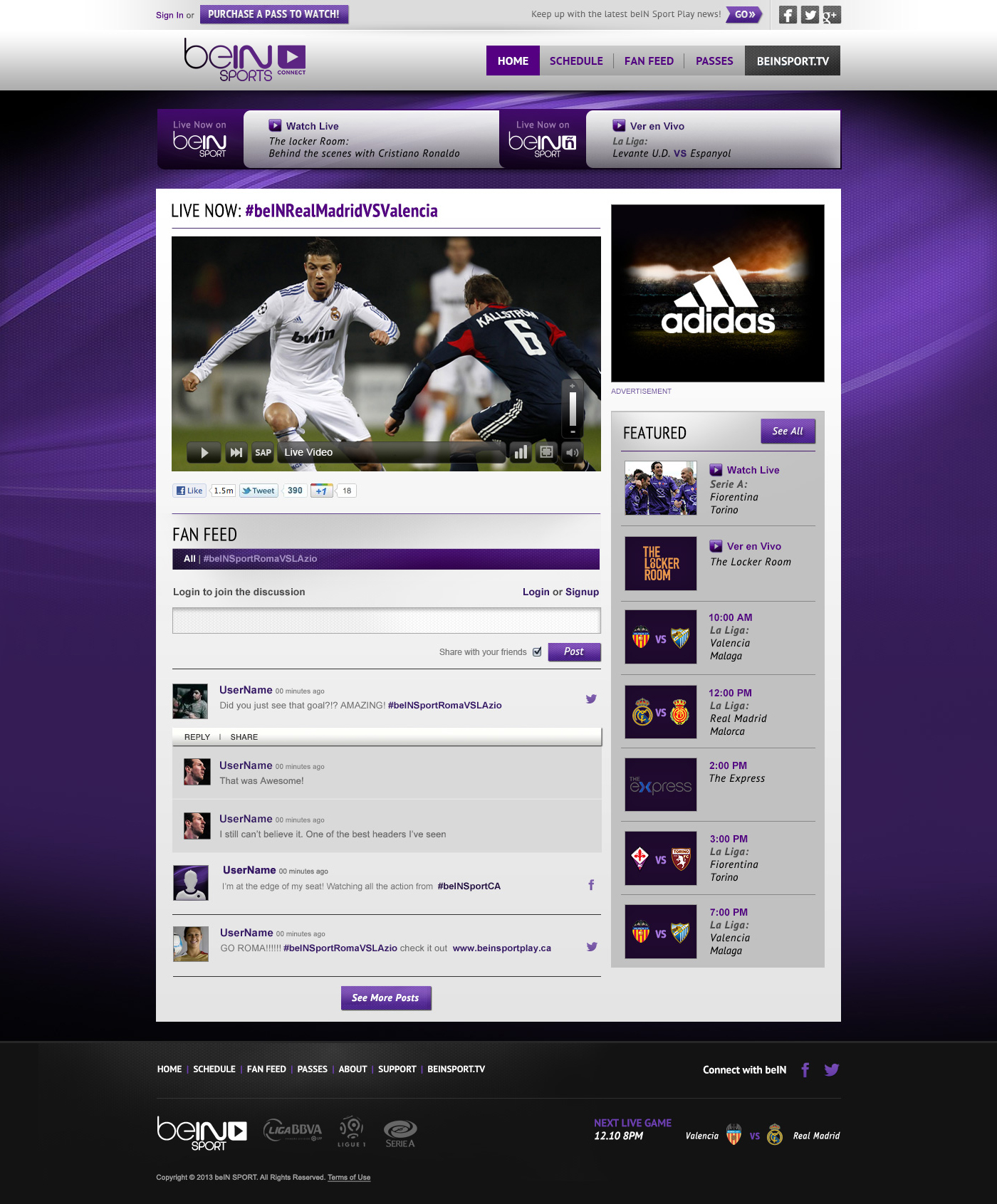 BEIN SPORTS / LIVE STREAMING PLATFORM — LAURIE MUCCIOLO