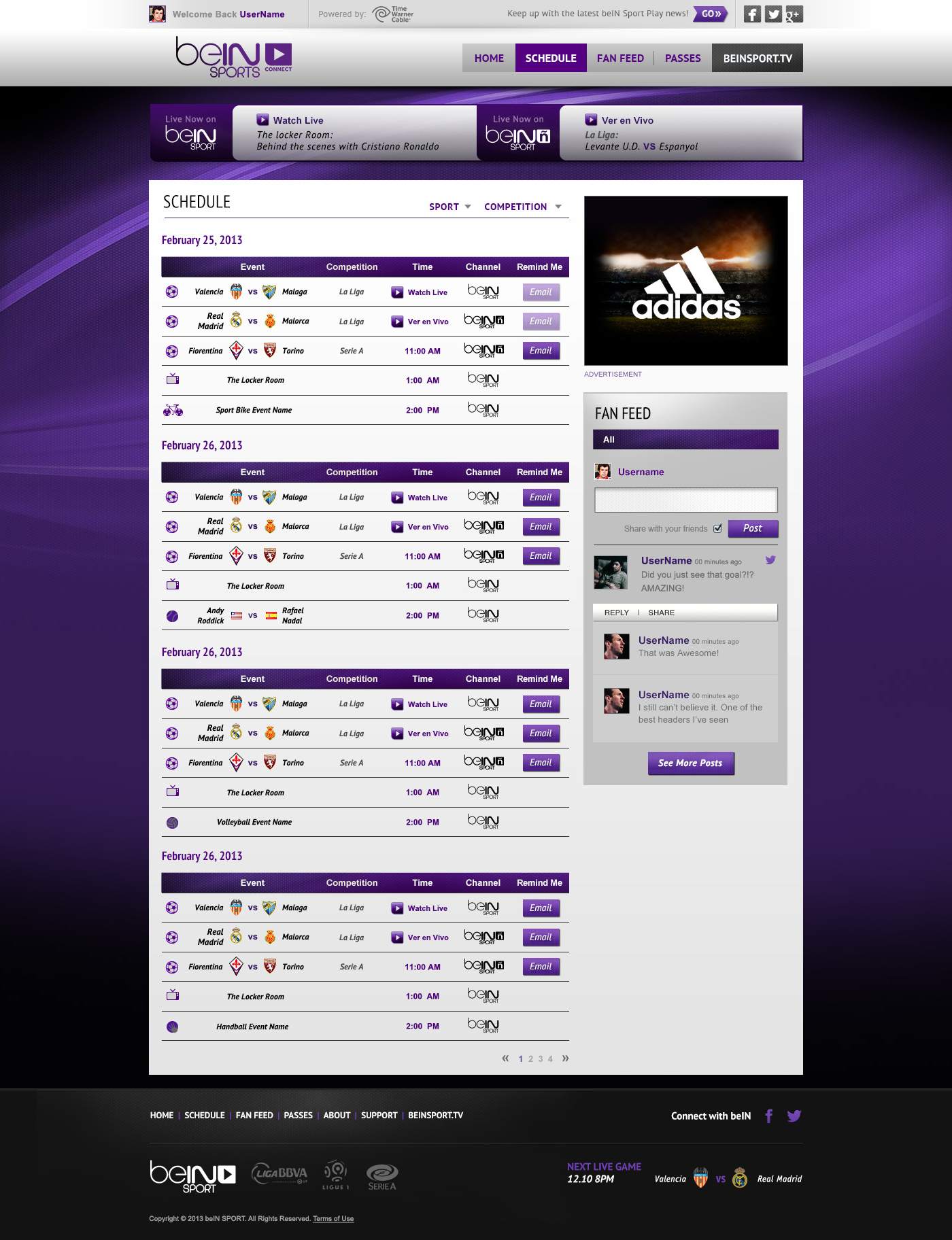 BEIN SPORTS / LIVE STREAMING PLATFORM — LAURIE MUCCIOLO