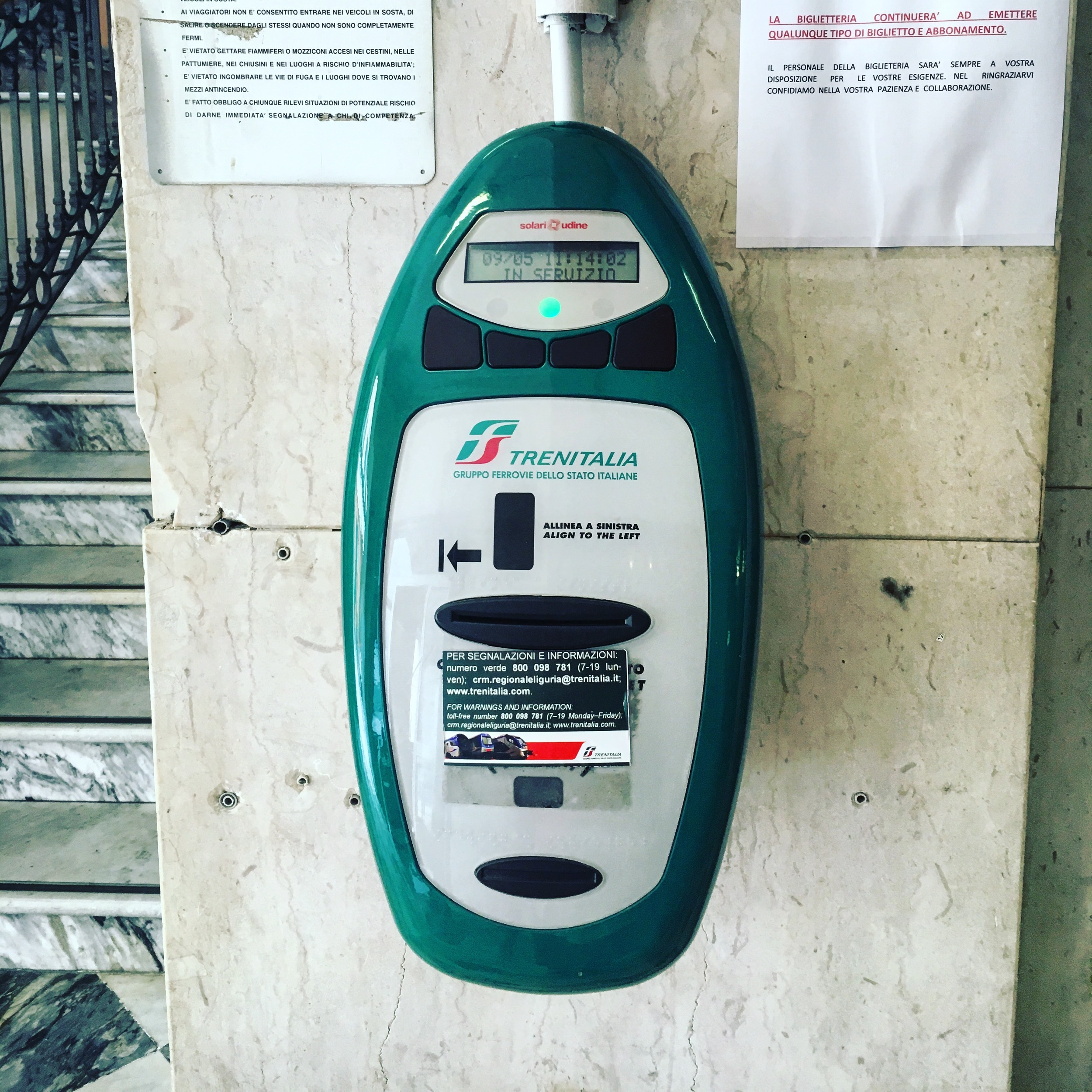 These are quite hard to spot but are usually close to ticket machine. 