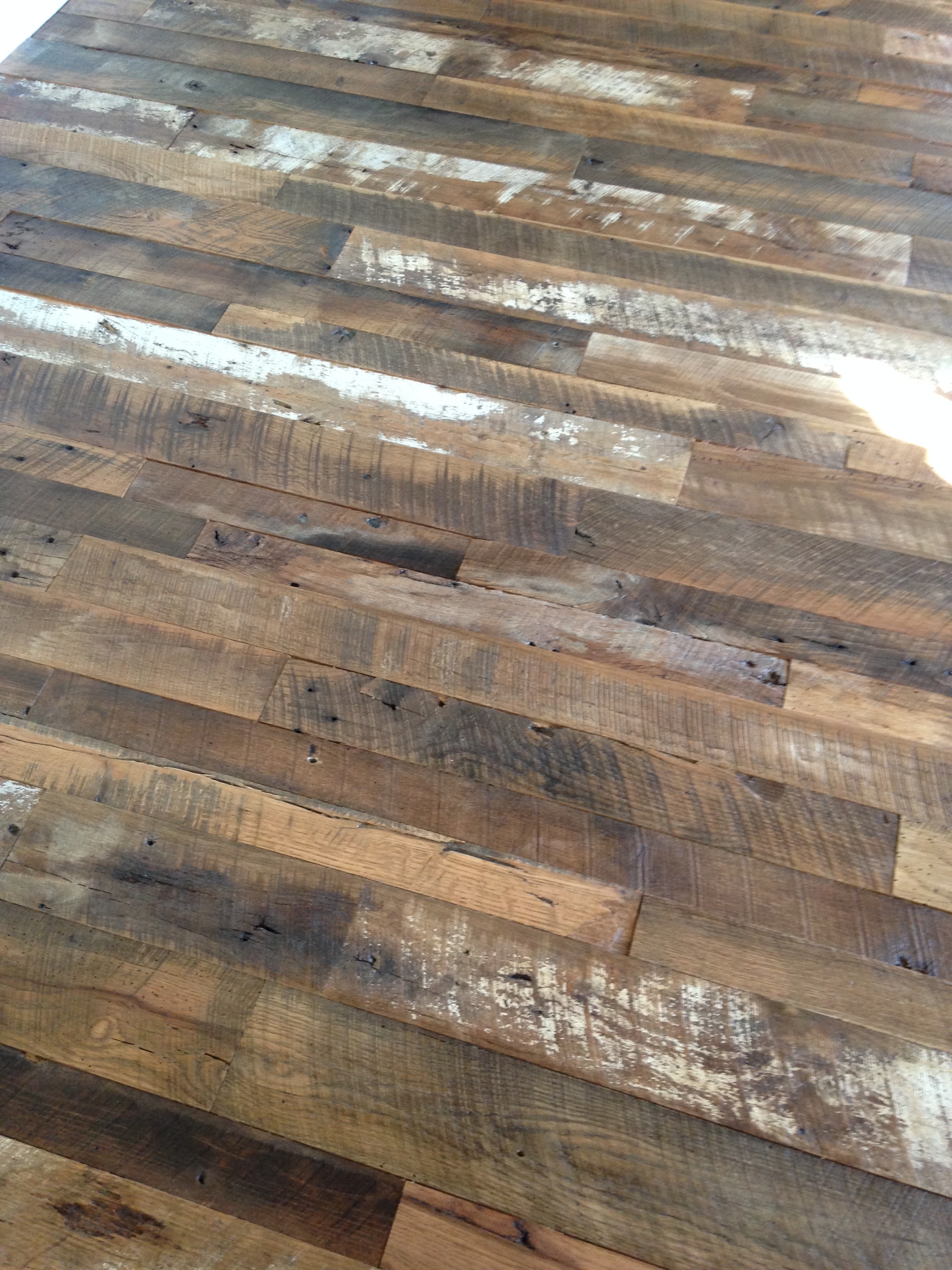 Reclaimed Hit & Miss Oak with Original Paint