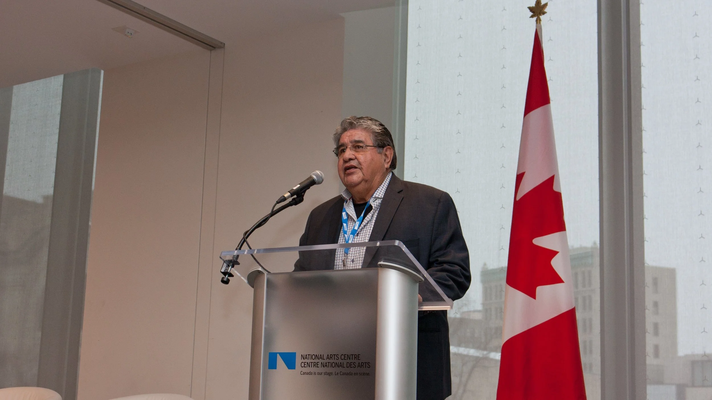 Richard Harry, Executive Director, Aboriginal Aquaculture Association provided opening remarks at the Indigenous Farmed Seafood Luncheon Celebration