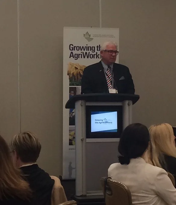 CAHRC Chair, Cyr Couturier addressing roundtable participants