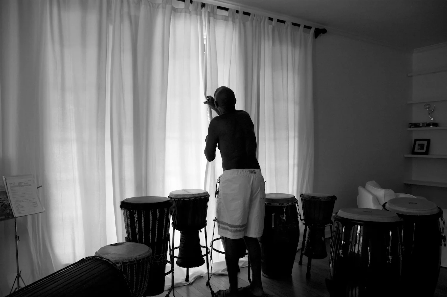  Musician Juma Sultan in his home in High Point, NC. 2011. 