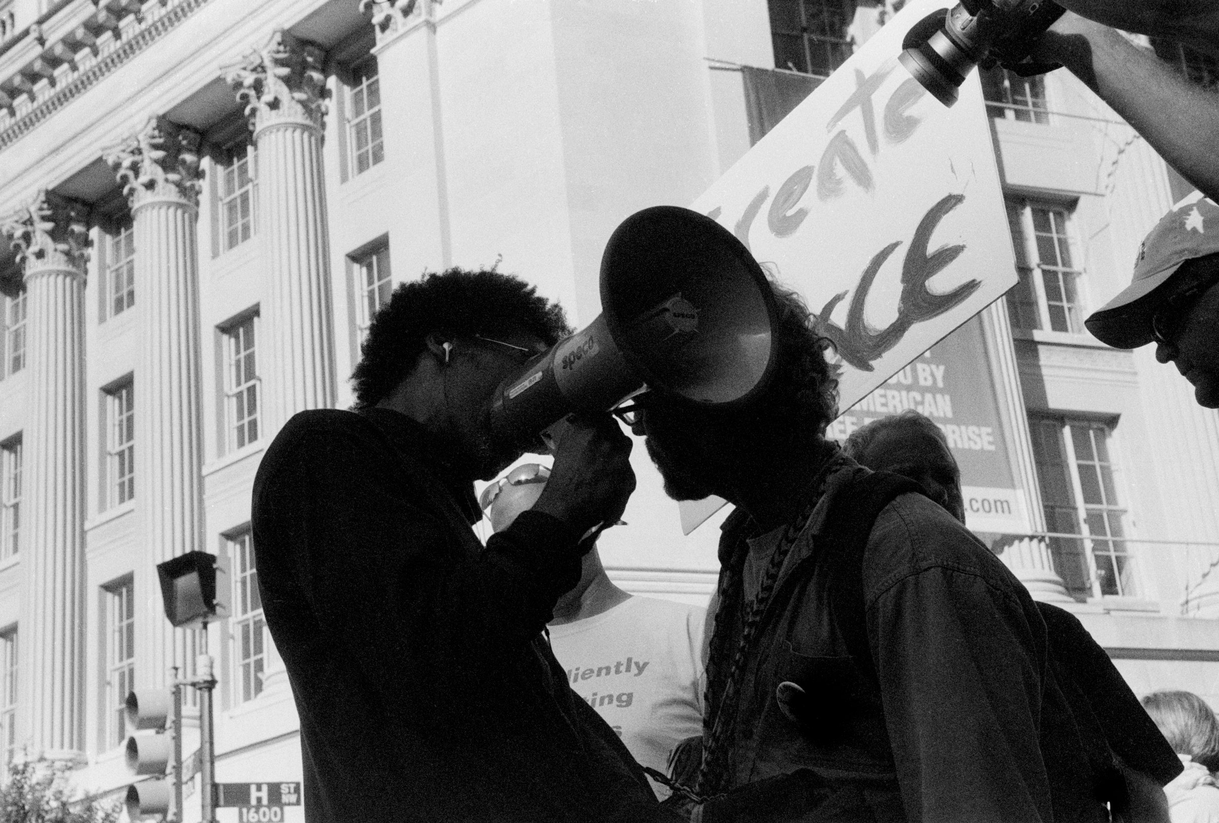 Man with Megaphone Antagonizes Protestors, 2011