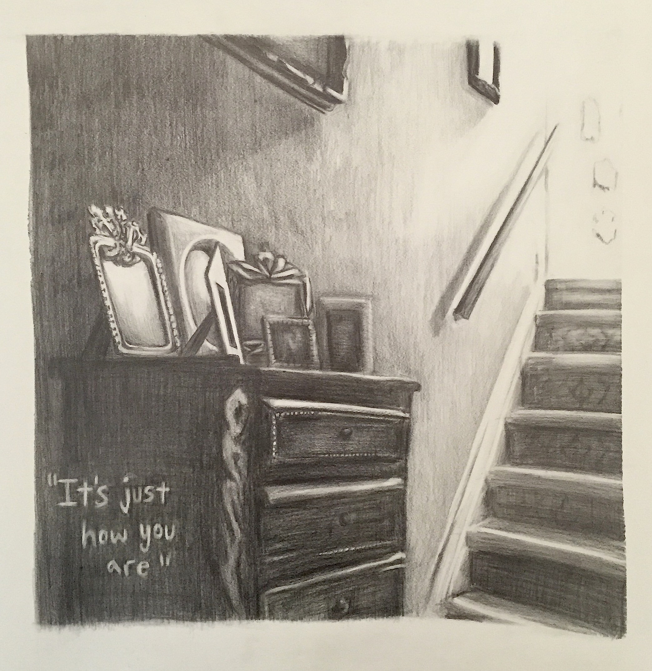 "It's just how you are", pencil on paper, 2015.