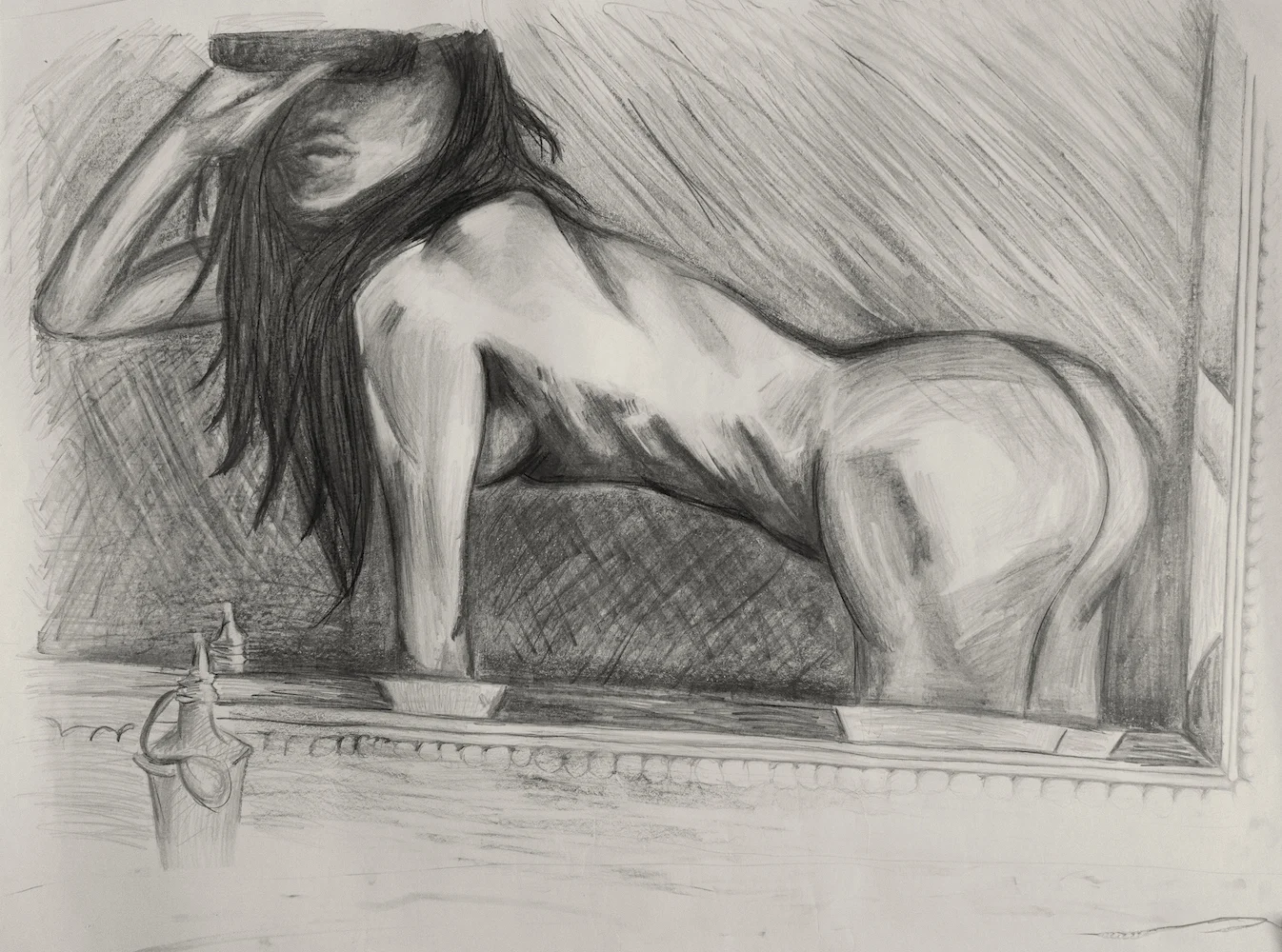 Fantasee 2, pencil on paper, 4x3 ft, 2014.