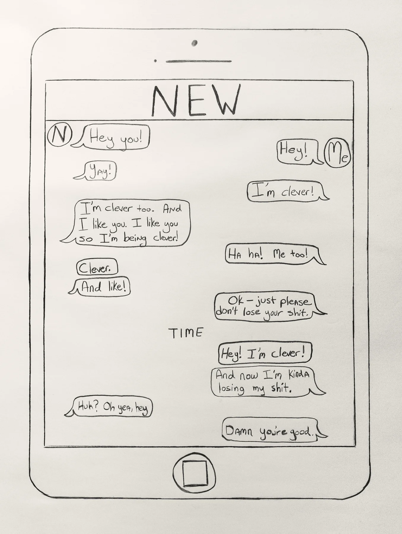 Subsext: New, 3x4 ft, pencil on paper, 2014.