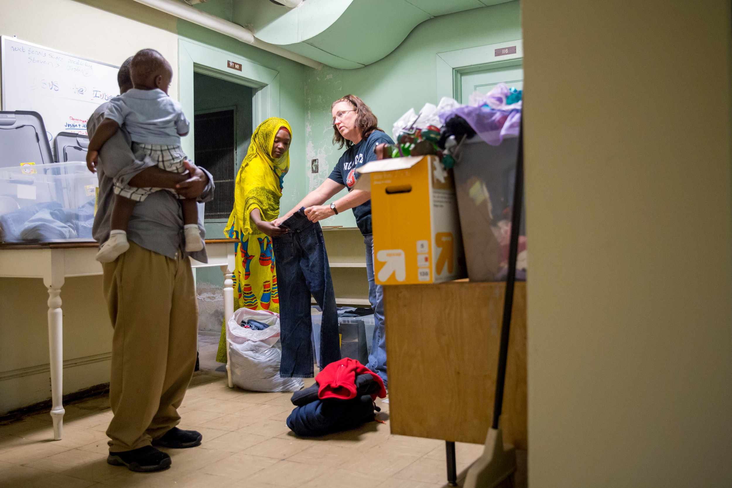 Alice Bolanos and Mnoza pack seven bags full of clothes for the family of eight. The family hasn't experienced a cold winter in over a decade. Finding the clothes to survive through it is crucial.