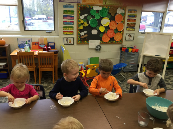Making biscuits. Yummy!