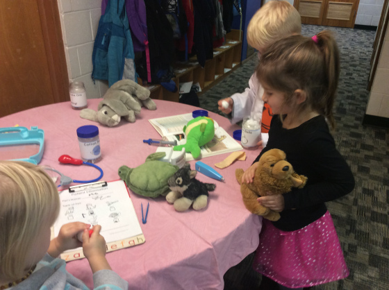 Learning to be a vet.