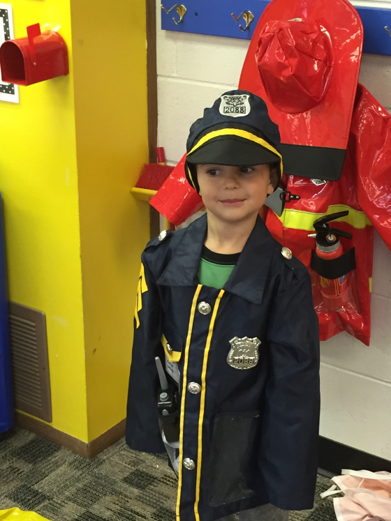 Learning about community helpers.
