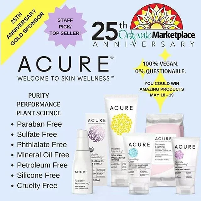 Good afternoon, Organic Marketplace shoppers! We're counting down to our two-day, 25th Year Journey Celebration! With representation from over 60 vendors, you're sure to fill your COMPLIMENTARY FREE reuseable shopping bag with lots of FREE samples, a