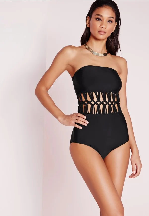 Missguided 'Knot Waist Detail Badeau' Swimsuit