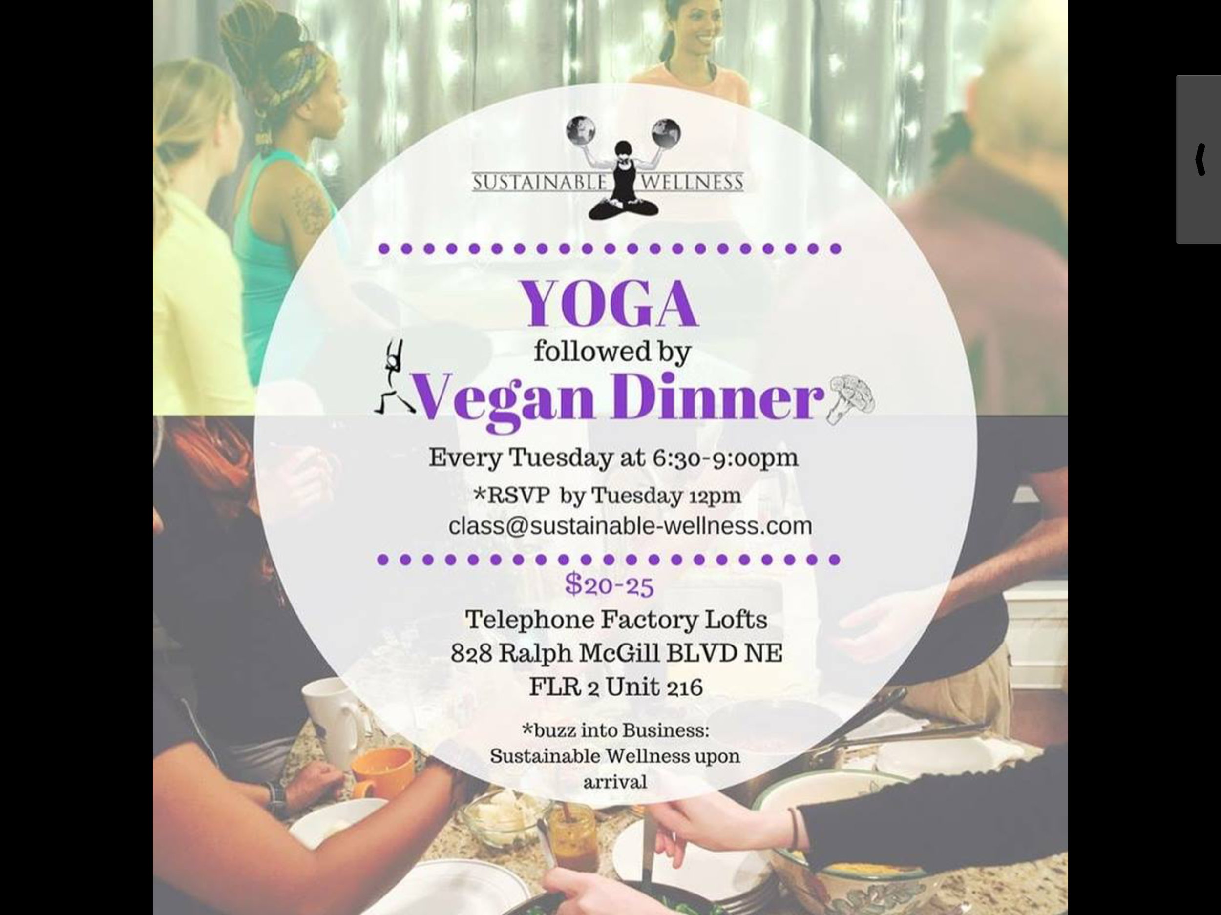 Yoga and Vegan Dinner