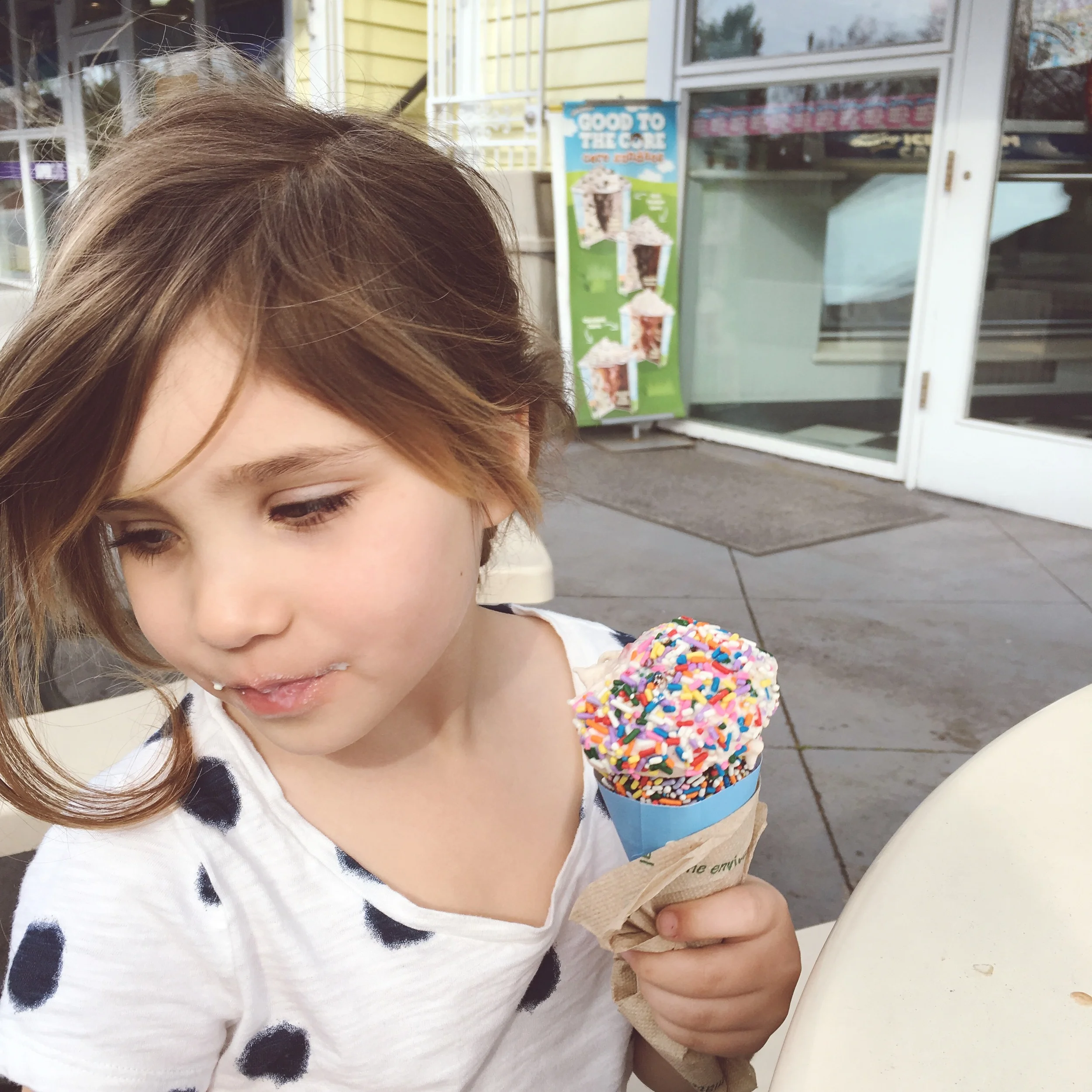 This is an iPhone photo which is kind of against the rules. But this was a day I made an effort to love Mo harder, a day it felt hard to do so. It turned out to be a really lovely day and we celebrated with ice cream. 