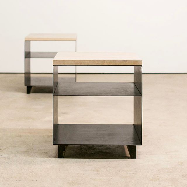 Our Asher end table blends the beauty of hot rolled steel and cerused white oak. Available at subeau.com
#design #modern #interiordesign #furniture #simple #minimal