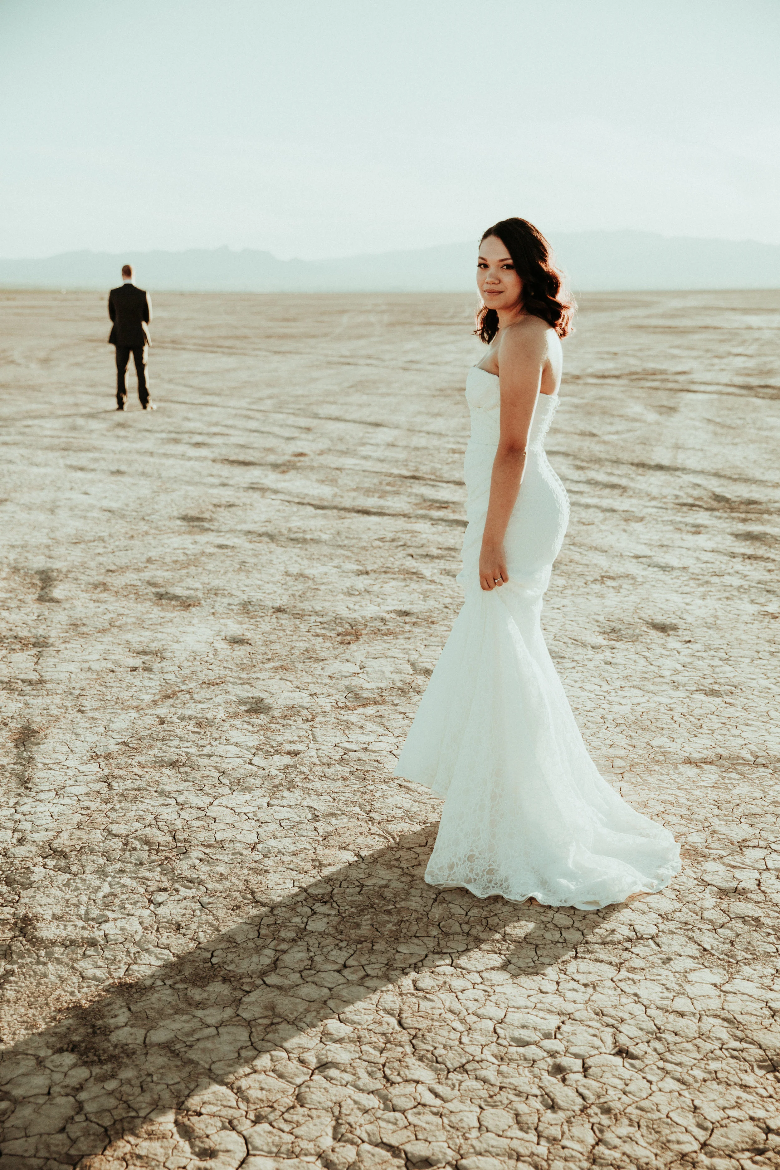 Seattle Wedding Photography - Las Vegas Rustic Wedding - First Look - Dry Lake Bed - PNW Elopement Photographer - Portland Photographer - Seattle Engagement Photographer