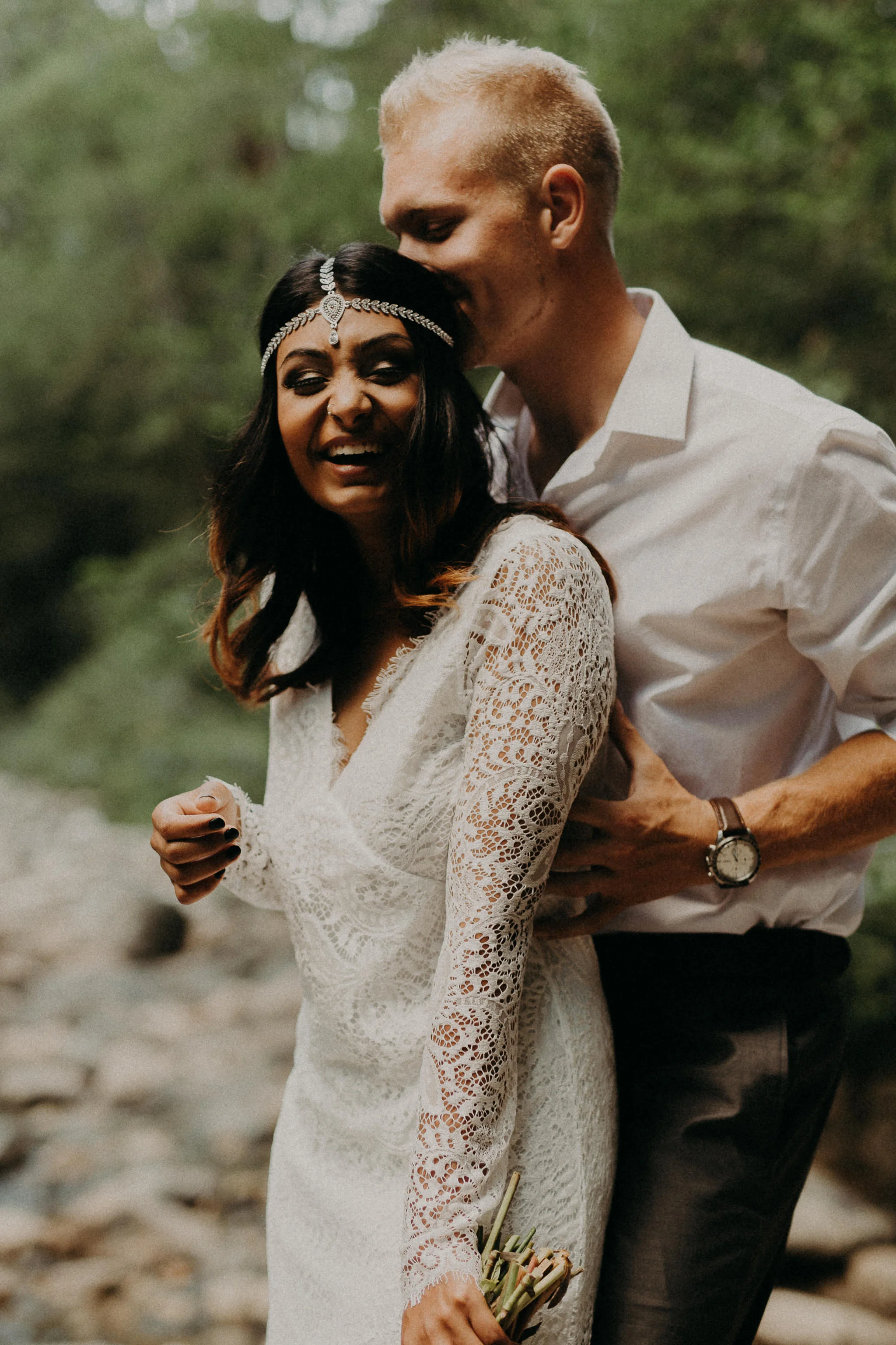 Kamra Fuller Photography - Seattle Wedding Photographer - Seattle Elopement Photographer - Port Angeles Wedding Photographer - Boho - Bohemian - Waterfall Elopement - PNW Wedding Photographer